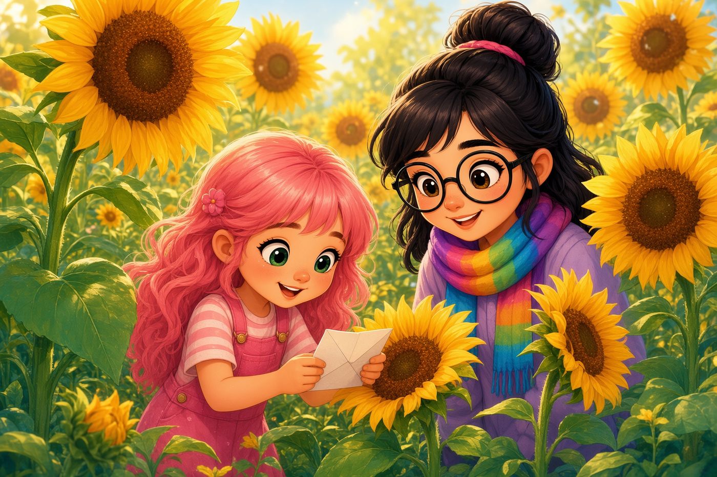 Sunflowers and a yellow clue