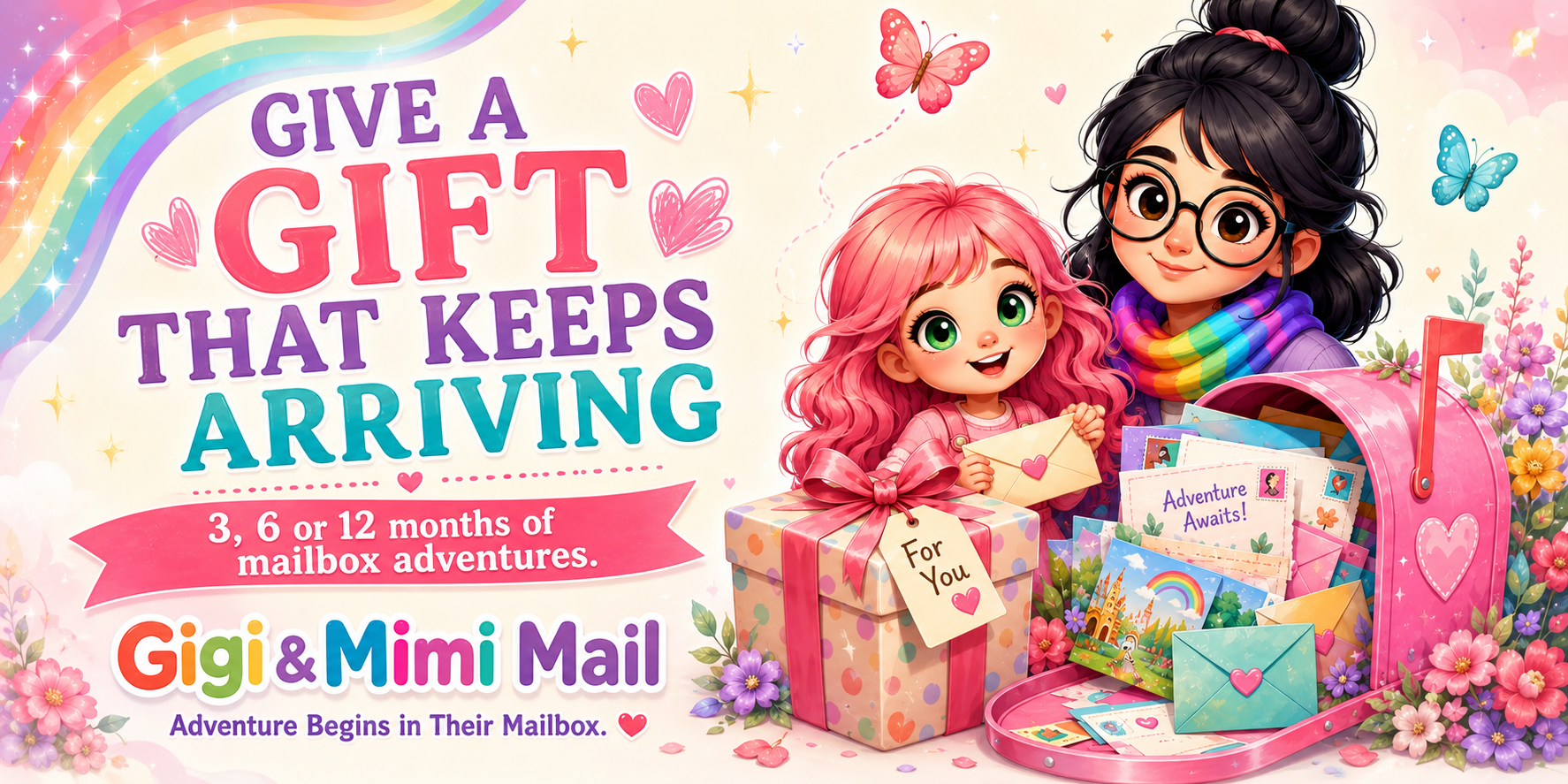 Give a gift that keeps arriving with Gigi and Mimi Mail.